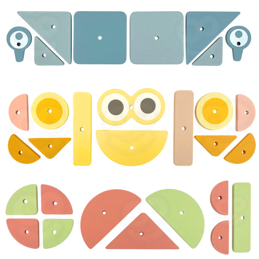 Kreatywna Mozaika | Drewniana Przybijanka z Młotkiem | WOOPIE GREEN