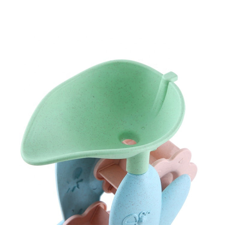 Zestaw do Piasku | Wiaderko Kołowrotek 2 Foremki 4 el. BIO Ekologiczny | WOOPIE GREEN