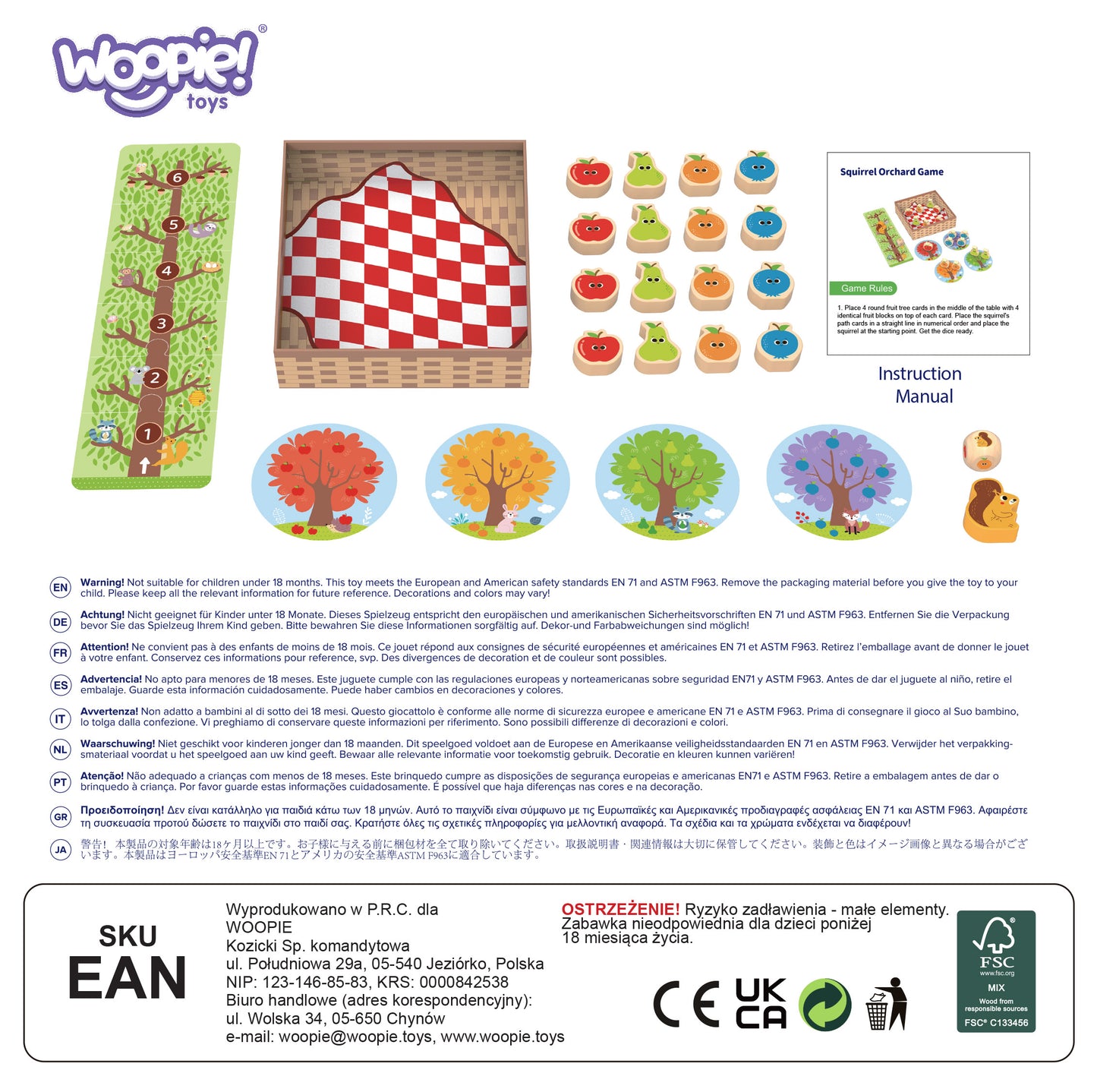 Sprytne Wiewiórki | Rodzinna Gra Planszowa | WOOPIE GREEN