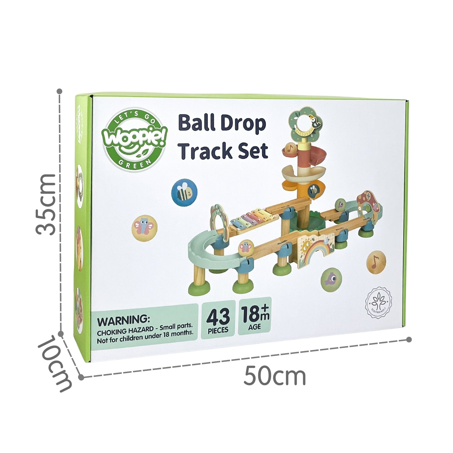 Tor Kulkowy | Drewniany, Spiralna Zjeżdżalnia, Mostki i Cymbałki | WOOPIE GREEN