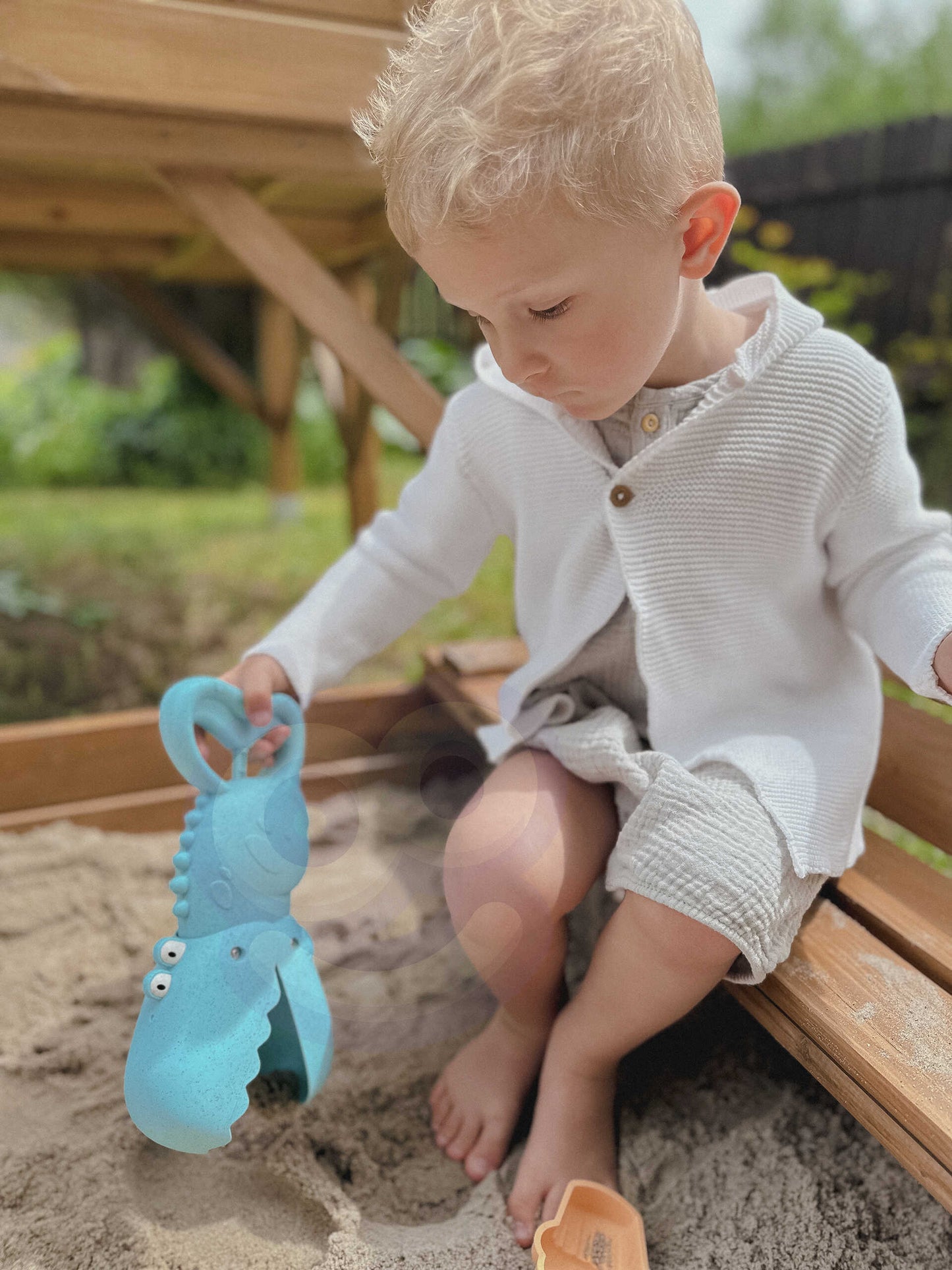 Łopatka Zbierak 2w1 | Krokodyl do Piasku i Wody 26 cm BIO | WOOPIE GREEN