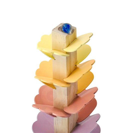 Tęczowe Drzewko Muzyczne | Drewniany Kulodrom Sensoryczny | WOOPIE GREEN