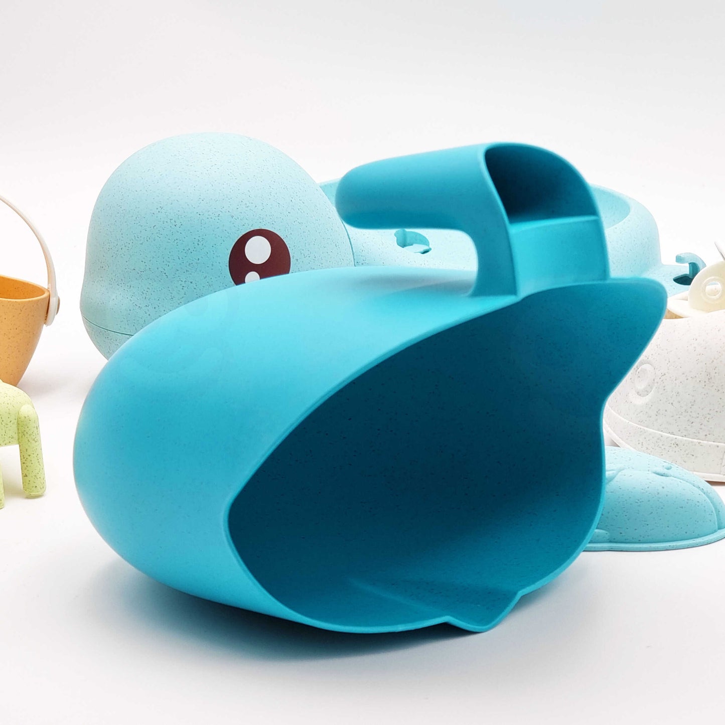 Zestaw do Piasku i Wanny | Żółwik Kołowrotek Łopatka 8 el. BIO 2w1 | WOOPIE GREEN