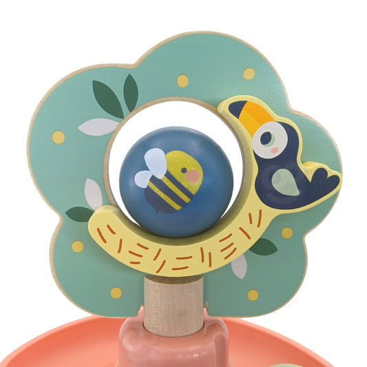 Drewniana Kaskada | Sensoryczny Tor Kulkowy dla Dzieci | WOOPIE GREEN