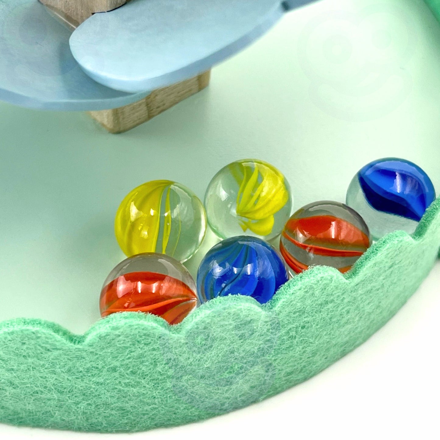 Tęczowe Drzewko Muzyczne | Drewniany Kulodrom Sensoryczny | WOOPIE GREEN