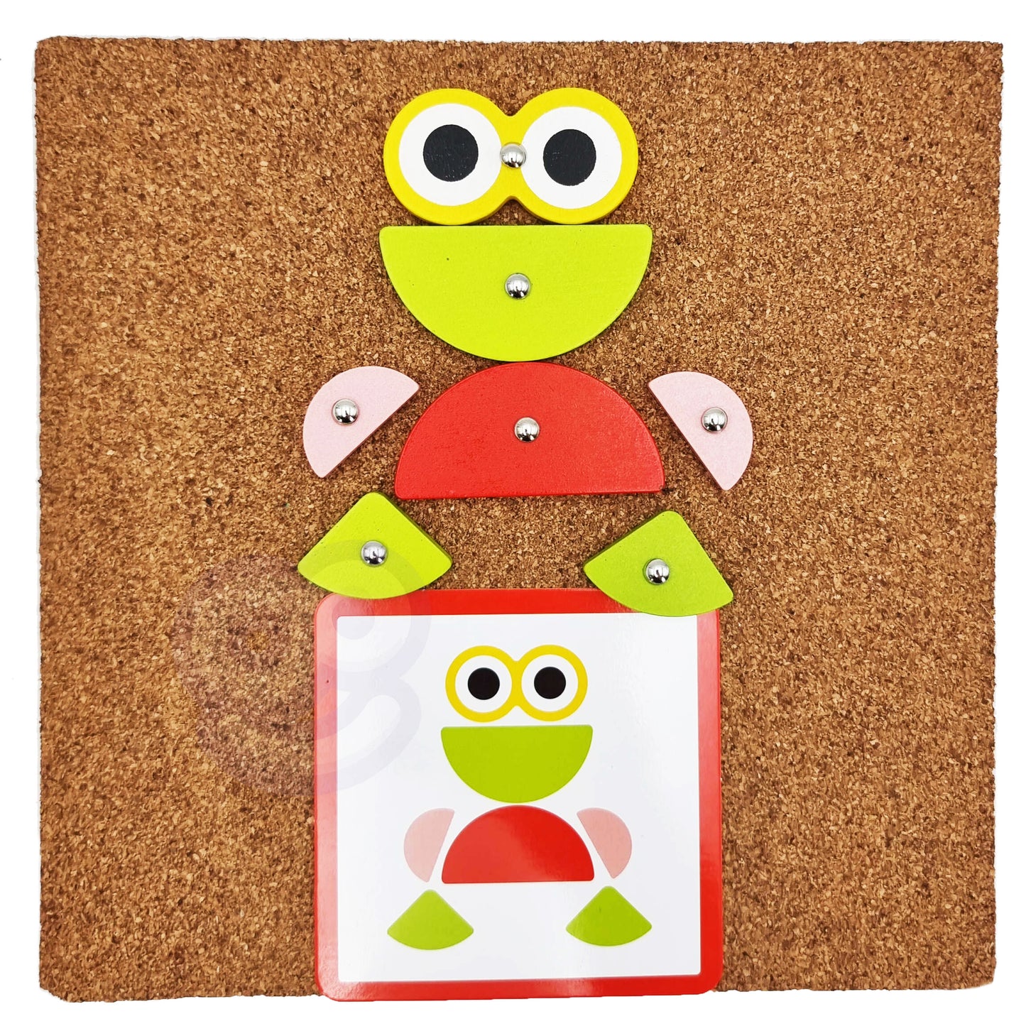 Kreatywna Mozaika | Drewniana Przybijanka z Młotkiem | WOOPIE GREEN