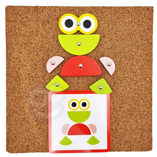 Kreatywna Mozaika | Drewniana Przybijanka z Młotkiem | WOOPIE GREEN