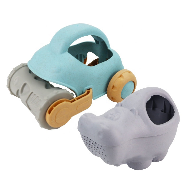 Zestaw do Piasku | Konewka Foremki Samochód 10 el. BIO Ekologiczny | WOOPIE GREEN