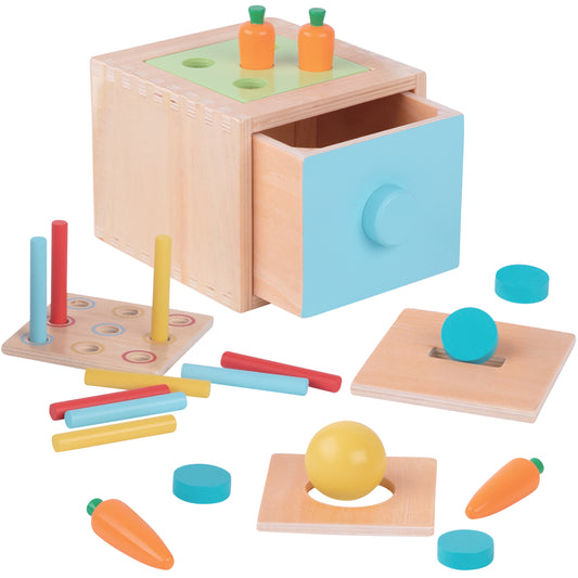 Marchewkowe Pole | Drewniany Sorter Montessori Gra w Marchewki | WOOPIE GREEN