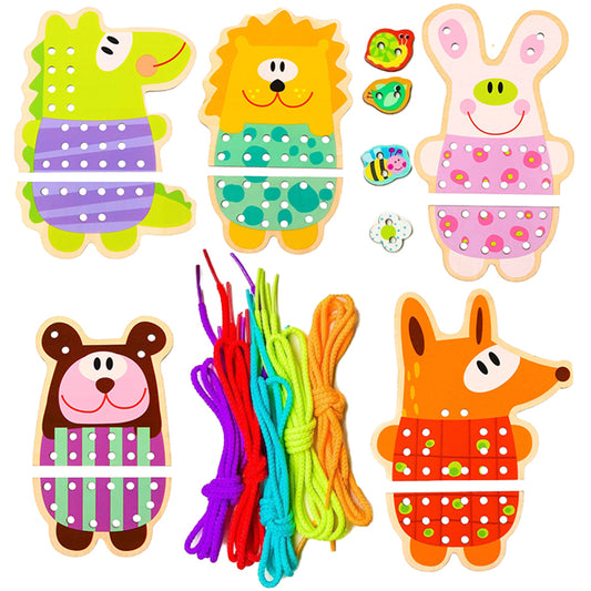 Opowieści na Sznureczku: Leśni Przyjaciele | Drewniana Nawlekanka | WOOPIE GREEN