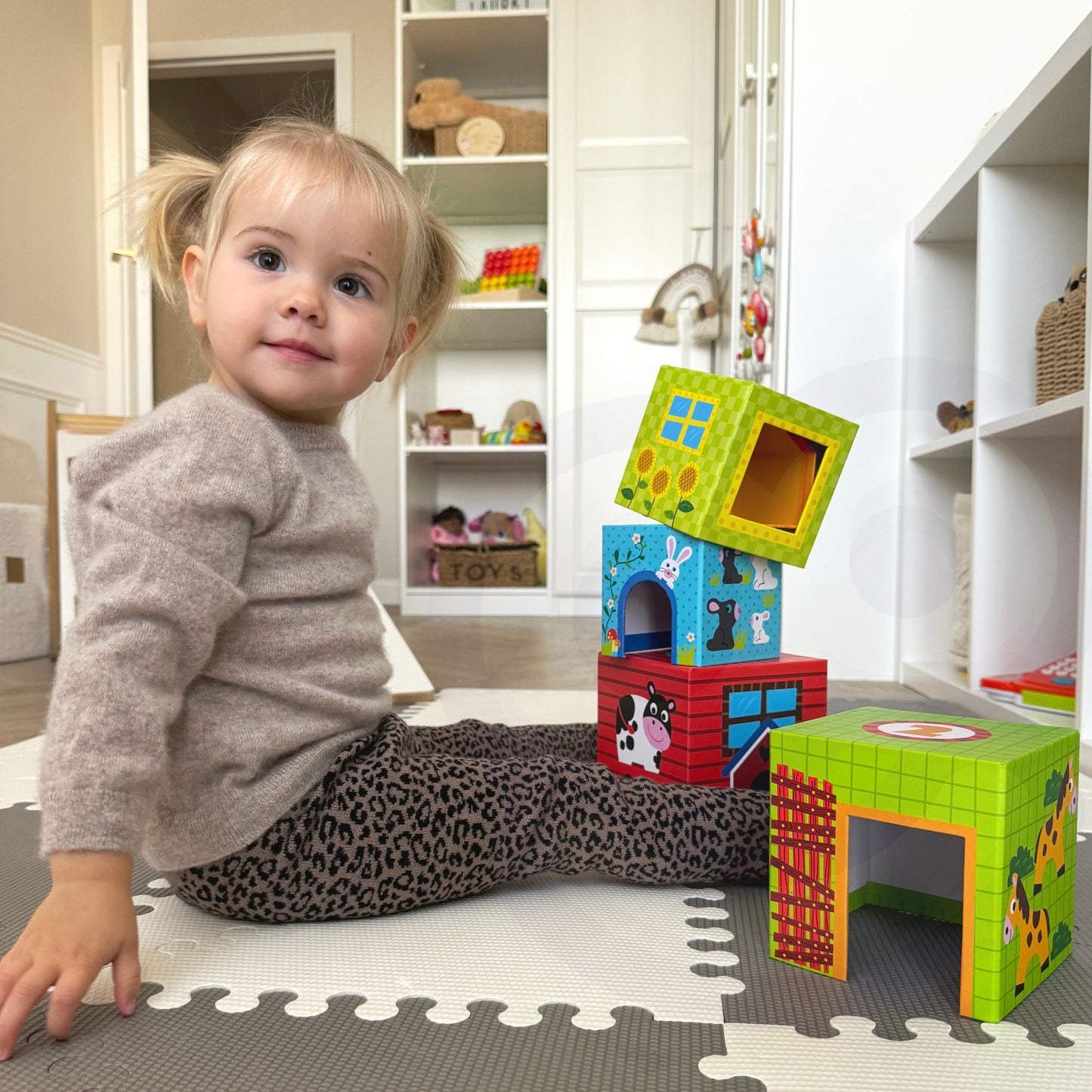 Moje Małe Gospodarstwo | Zestaw Klocków Wieża Farma WOOPIE GREEN