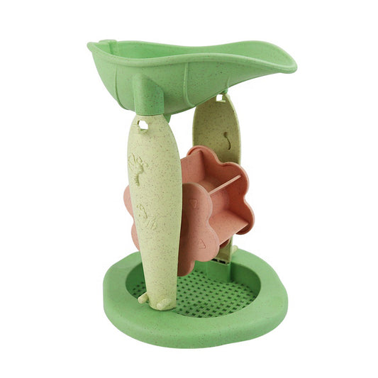 Zestaw do Piasku | Wiaderko Kołowrotek Konewka Foremki 9 el. BIO | WOOPIE GREEN