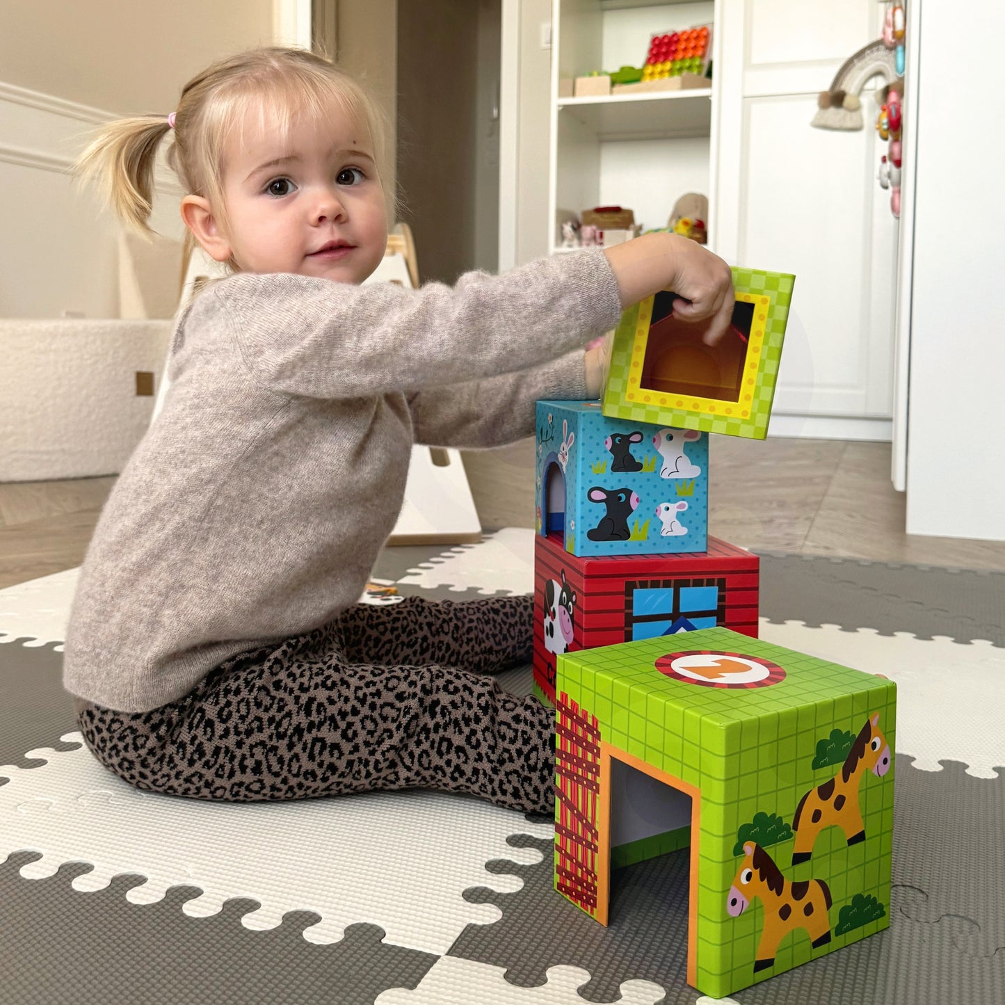 Moje Małe Gospodarstwo | Zestaw Klocków Wieża Farma WOOPIE GREEN