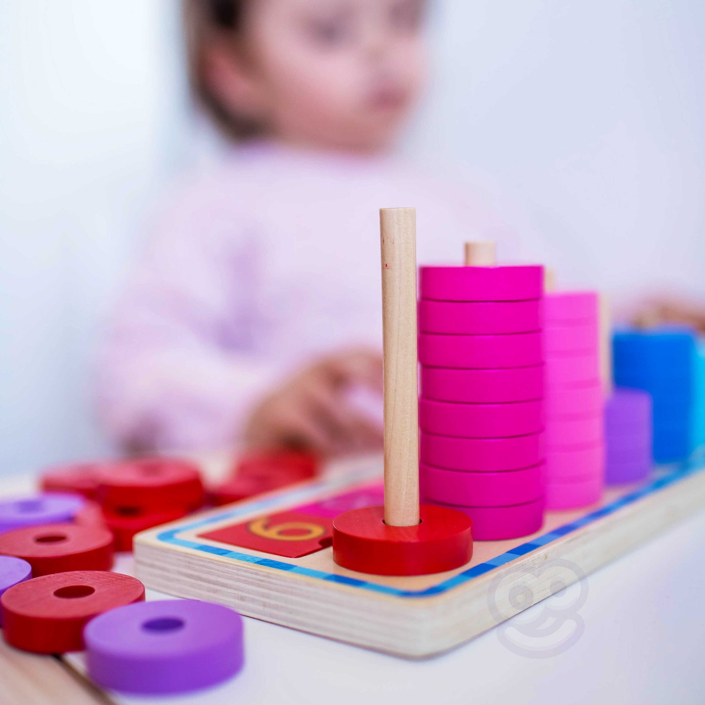 Tęcza Liczb | Drewniana Układanka do Nauki Liczenia WOOPIE GREEN