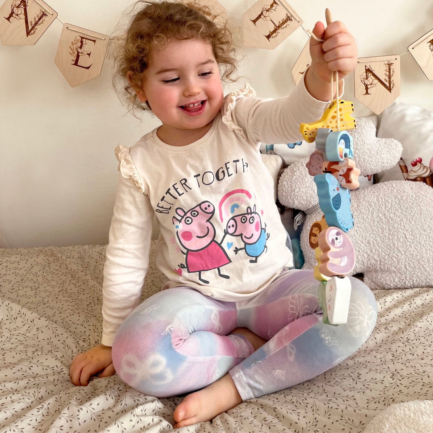 Opowieści na Sznureczku | Drewniana Nawlekanka Zwierzęta ZOO | WOOPIE GREEN