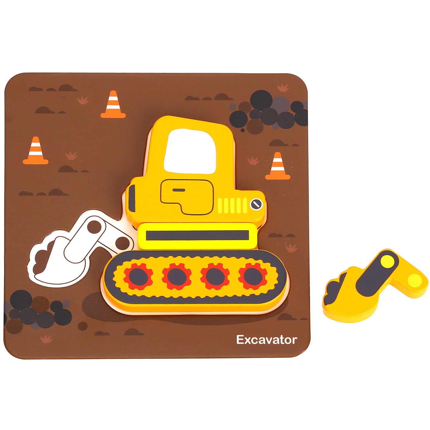 Kształty Pojazdów | Drewniana Układanka Klocki Montessori | WOOPIE GREEN