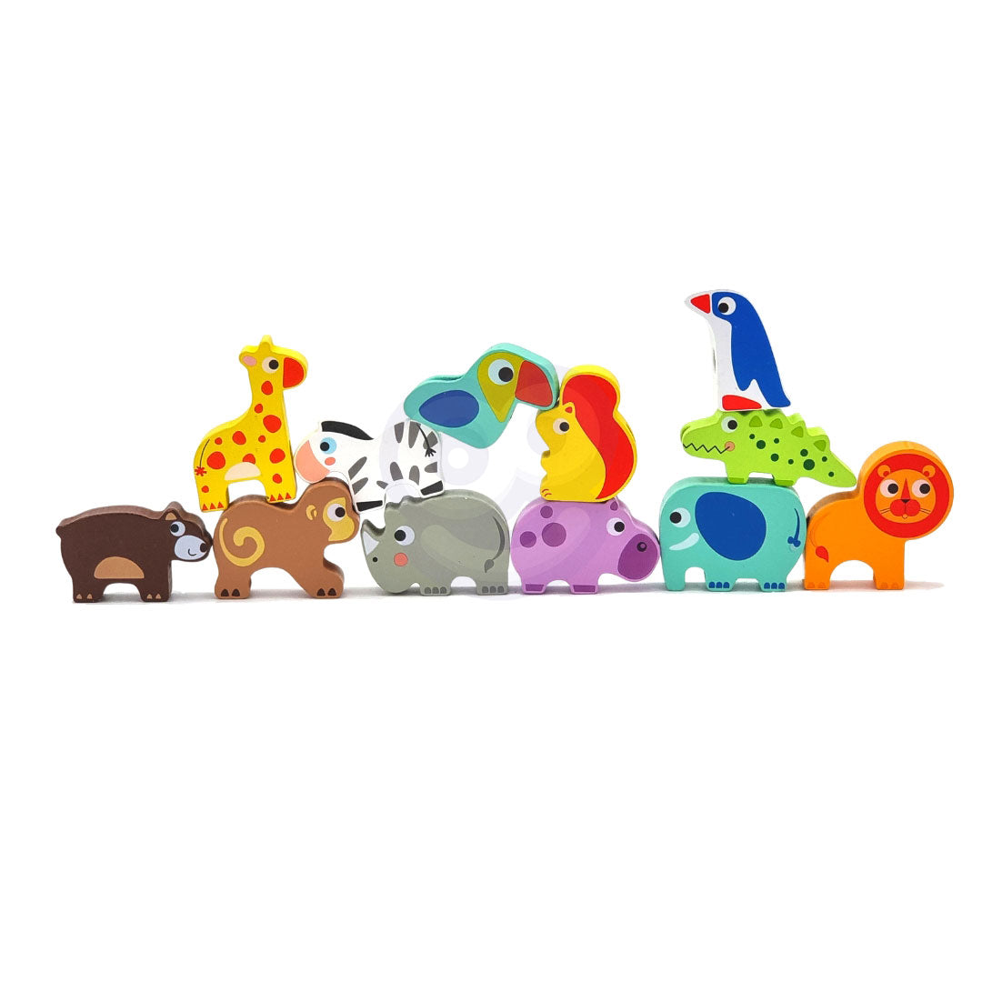 Opowieści na Sznureczku: Safari | Drewniana Nawlekanka ze Zwierzątkami | WOOPIE GREEN