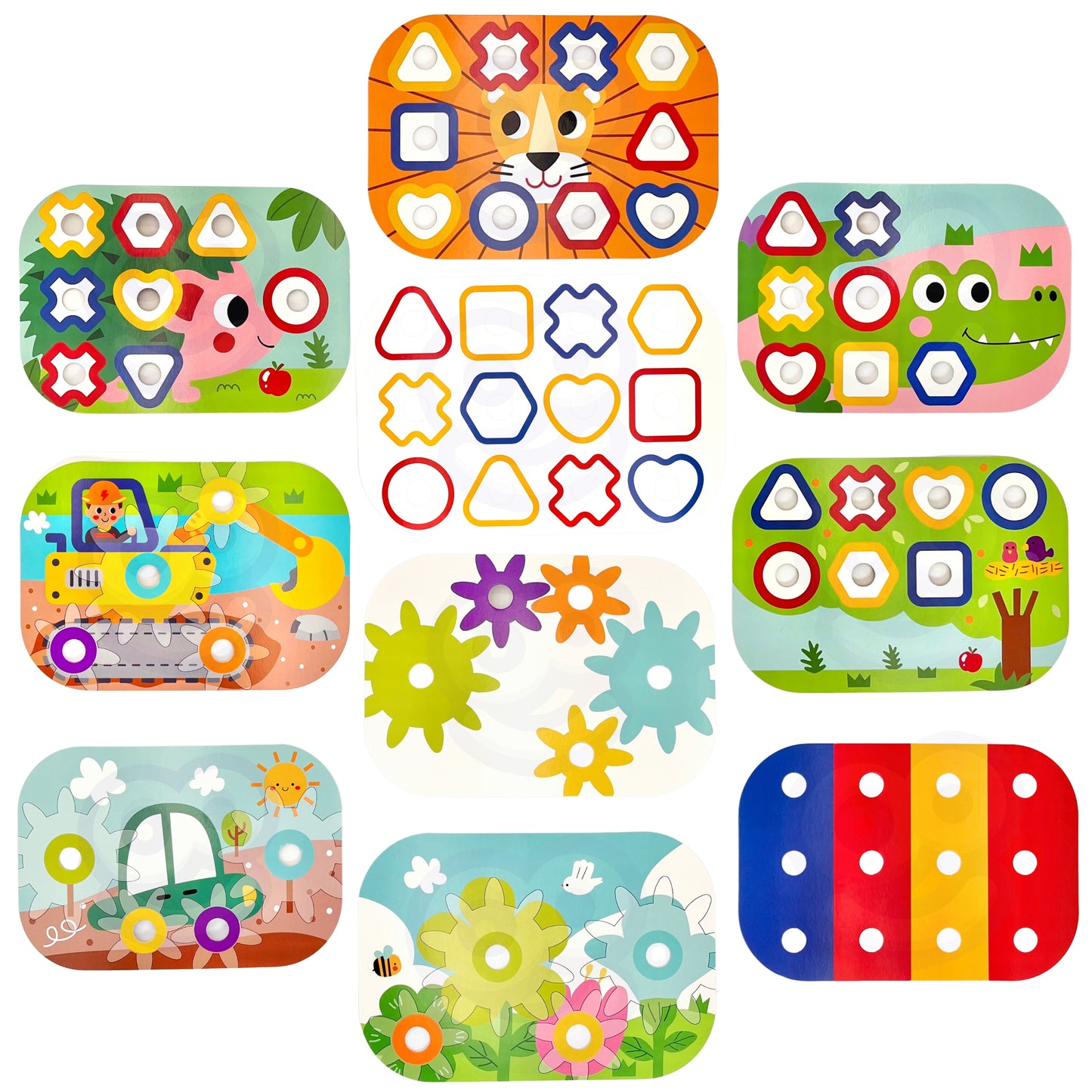 Warsztat Małego Inżyniera | Zestaw Konstrukcyjny Montessori | WOOPIE GREEN