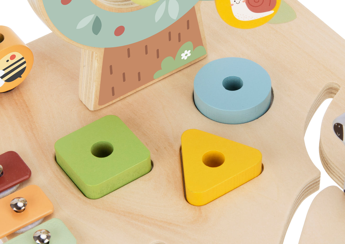 Kreatywny Stolik Małego Odkrywcy | Drewniany Stolik Edukacyjny 5w1 | WOOPIE GREEN