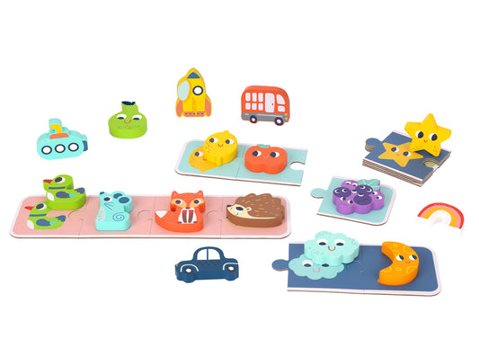 Pamięć Dotyku | Sensoryczna Gra Memory z Kształtami | WOOPIE GREEN