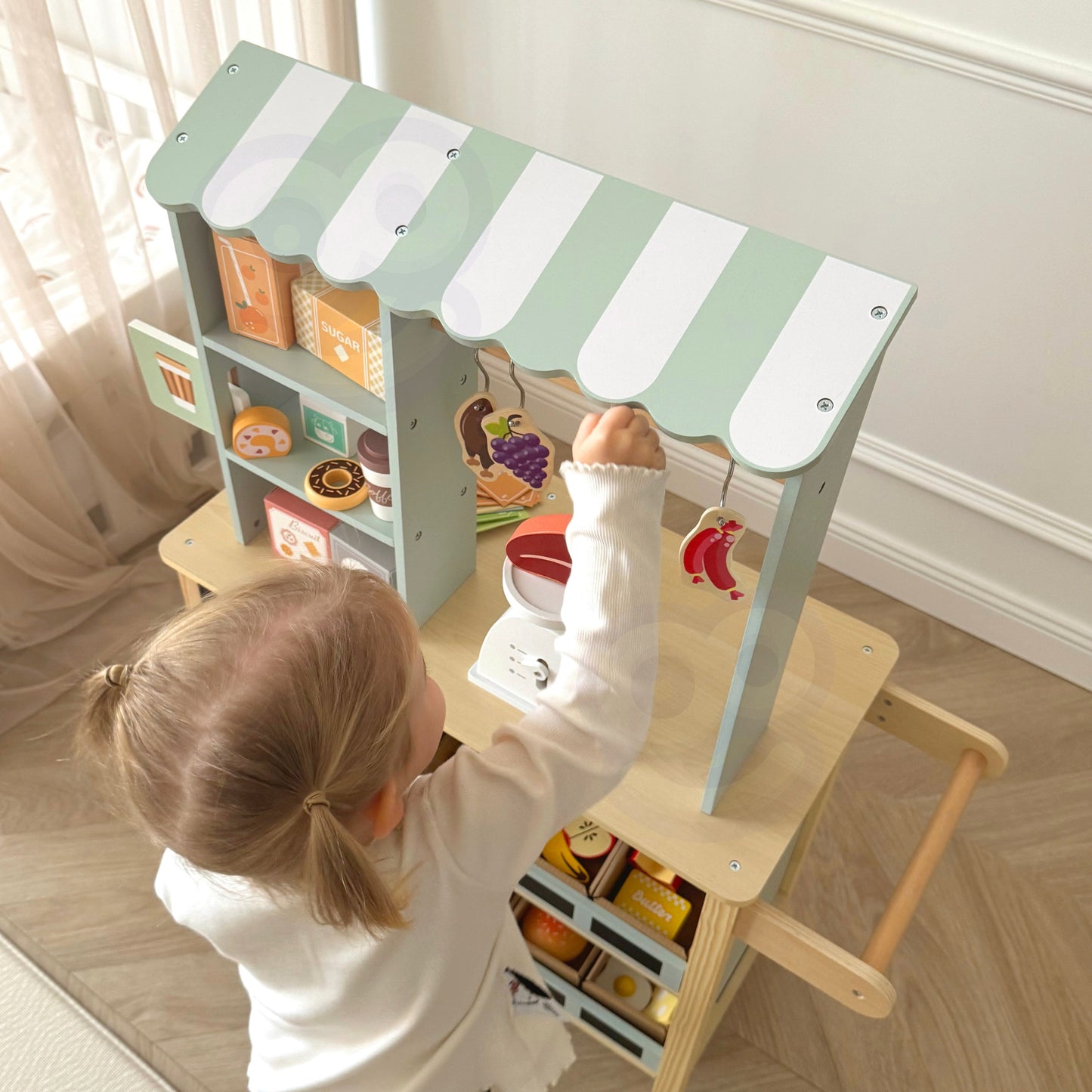 Centrum Kreatywnej Zabawy | Wielofunkcyjny Sklepik i Kuchnia 5w1 | WOOPIE GREEN