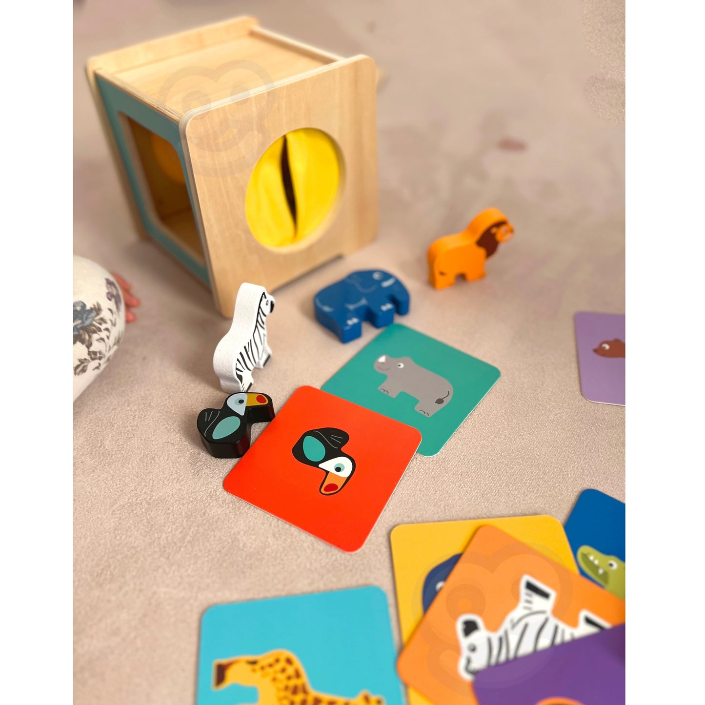 Box Edukacyjny 7w1 | Montessori, Tajemnicze Pudełko, Balans i Karty | WOOPIE GREEN