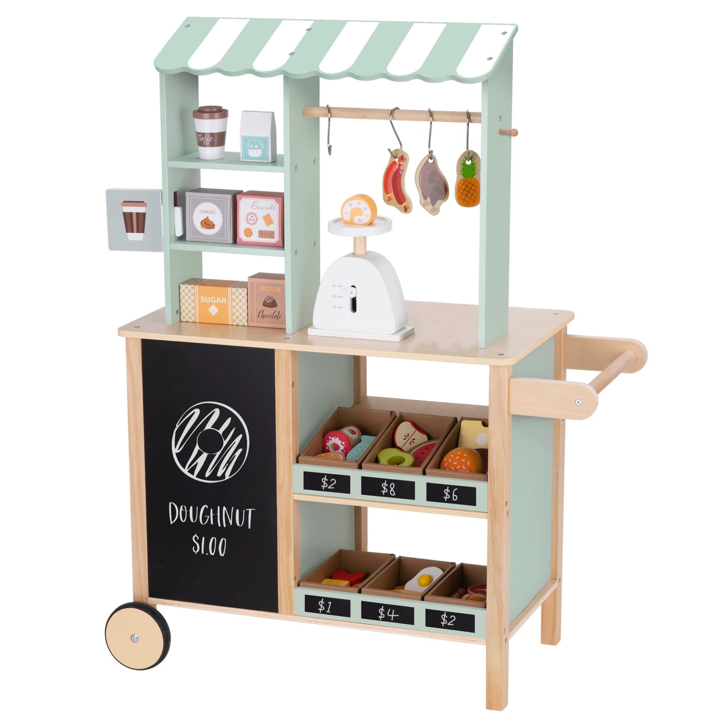 Centrum Kreatywnej Zabawy | Wielofunkcyjny Sklepik i Kuchnia 5w1 | WOOPIE GREEN