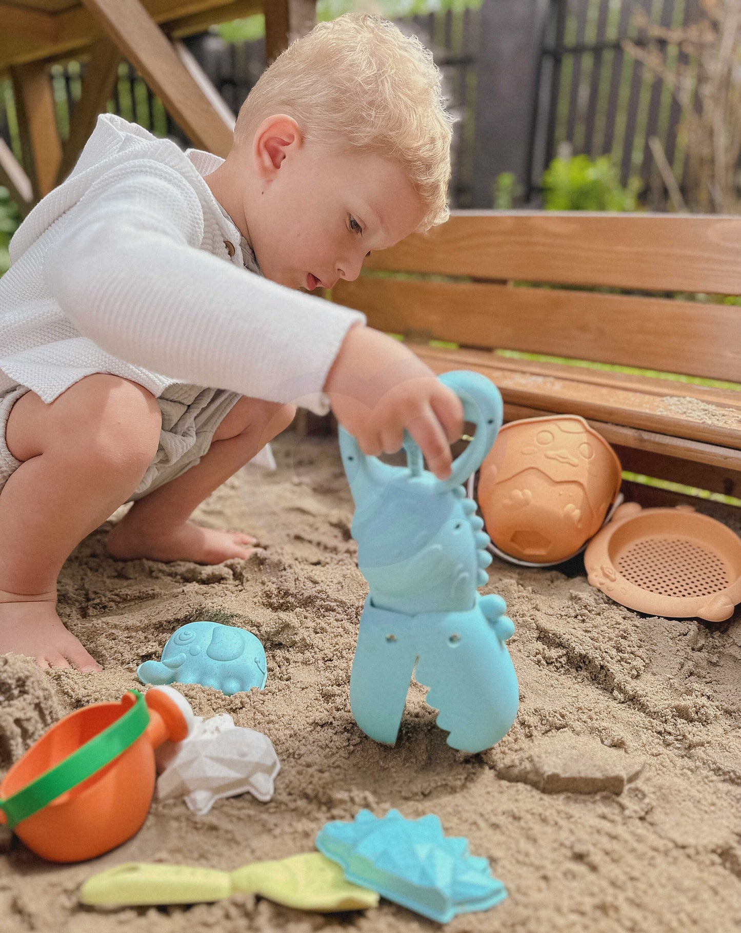 Łopatka Zbierak 2w1 | Krokodyl do Piasku i Wody 26 cm BIO | WOOPIE GREEN