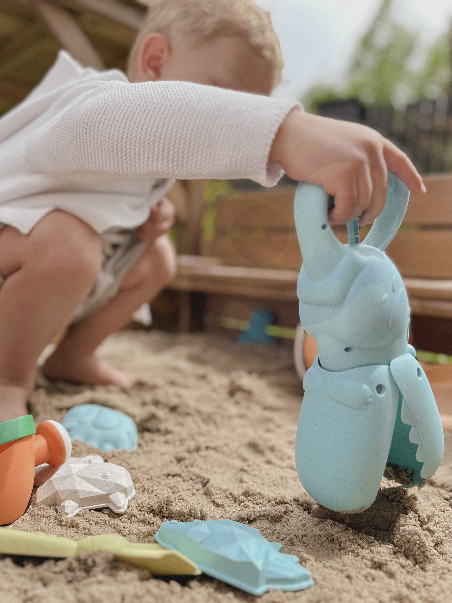 Łopatka Zbierak 2w1 | Krokodyl do Piasku i Wody 26 cm BIO | WOOPIE GREEN