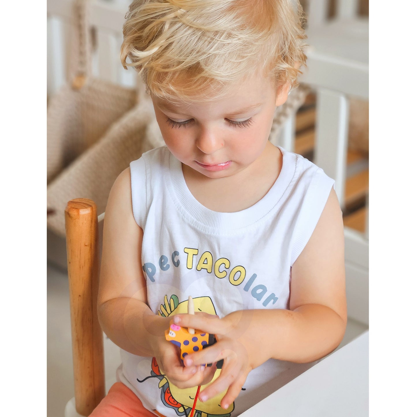 Opowieści na Sznureczku: Farma | Drewniana Nawlekanka ze Zwierzątkami | WOOPIE GREEN