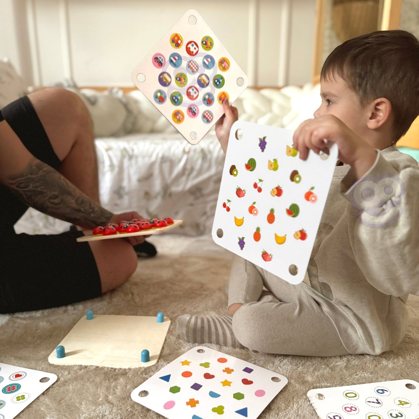 Znajdź Biedronkę | Drewniana Gra Pamięciowa Memory | WOOPIE GREEN