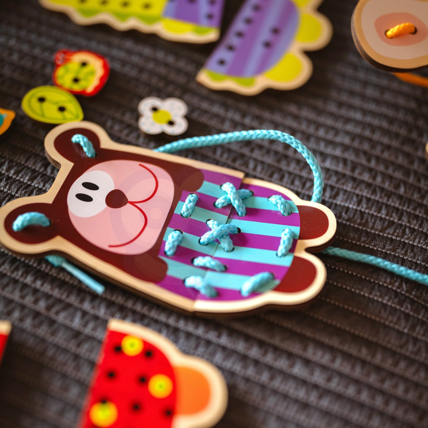 Opowieści na Sznureczku: Leśni Przyjaciele | Drewniana Nawlekanka | WOOPIE GREEN