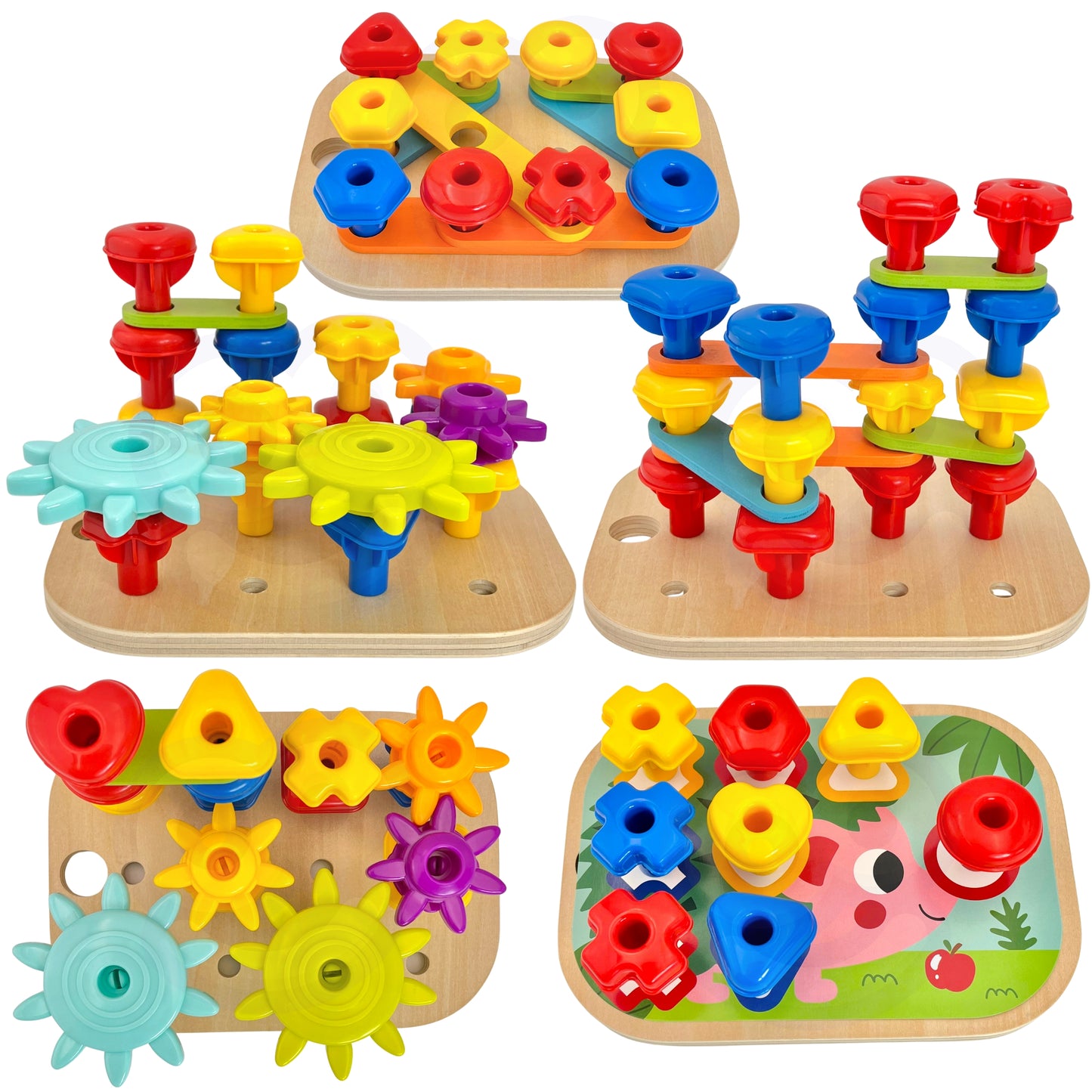 Warsztat Małego Inżyniera | Zestaw Konstrukcyjny Montessori | WOOPIE GREEN